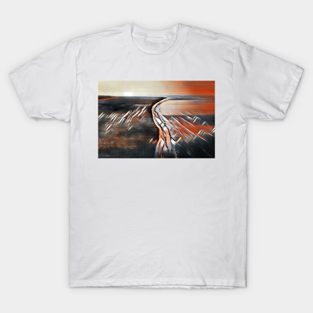 The Headlight Sunset T-Shirt by PsyCave